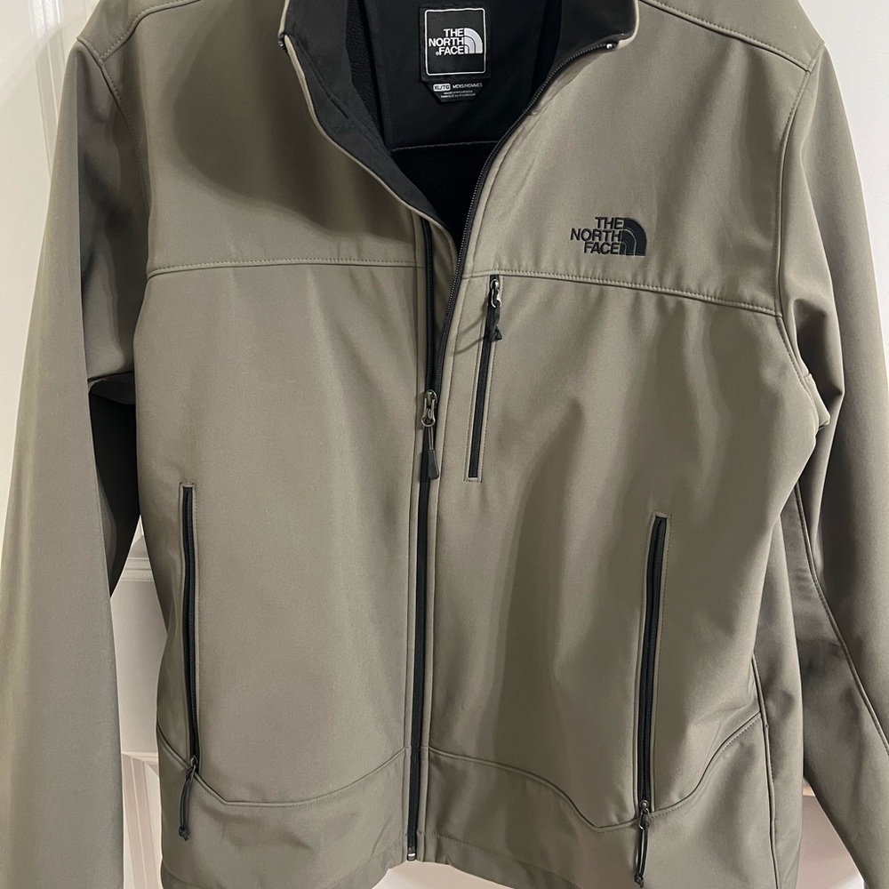 Olive Green North Face Softshell Jacket